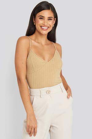 Ribbed Cup Short Singlet