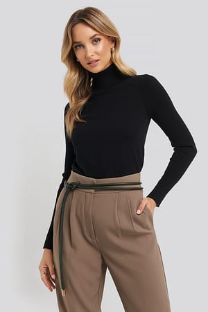 Dark Green Rope Loop Belt
