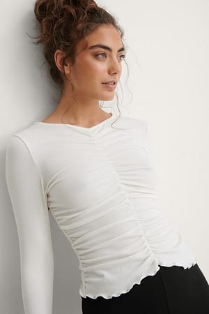 Offwhite Rynket ribtop