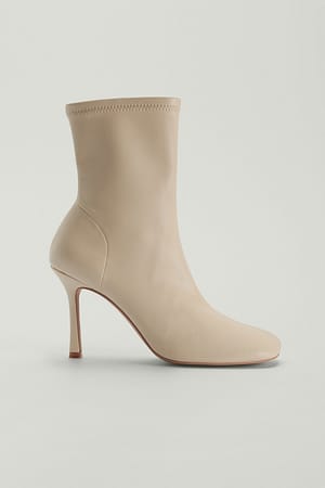 Cream Stiefeletten mit runder Zehenpartie