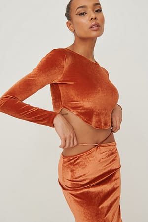 Orange Rundad sammetstopp