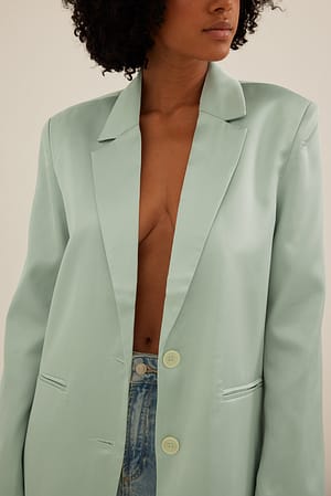 Mint Blazer, satin