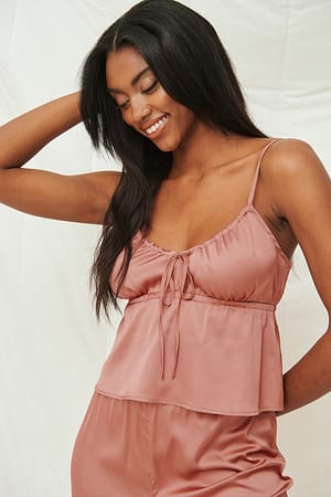 Rouge Satin Detail Singlet