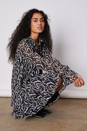 Zebra Gennemsigtig vid kjole