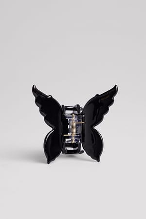 Black Glänzende Schmetterlingshaarklammer