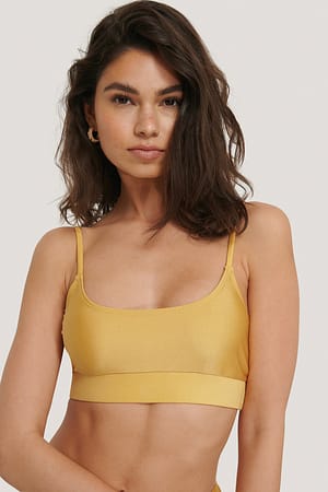 Dusty Yellow Sportig Bikinitopp