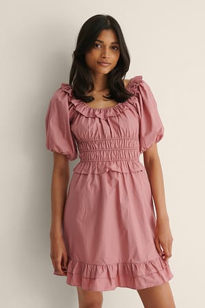 Pink Robe mini en coton biologique