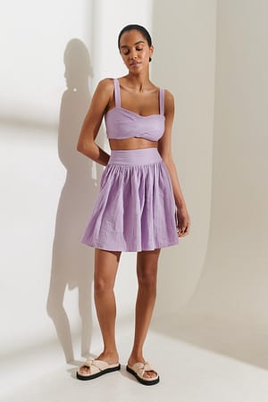 Purple Falda corta vaporosa orgánica