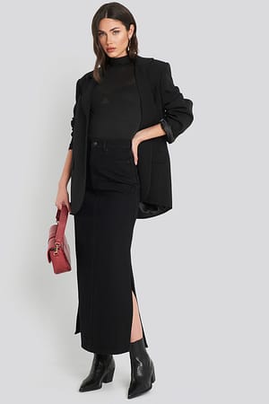 Black Jupe longue en jean