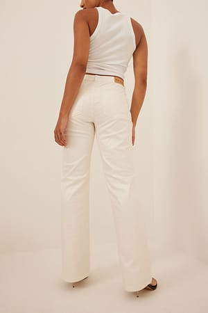Shiny Coated Flared Jeans
