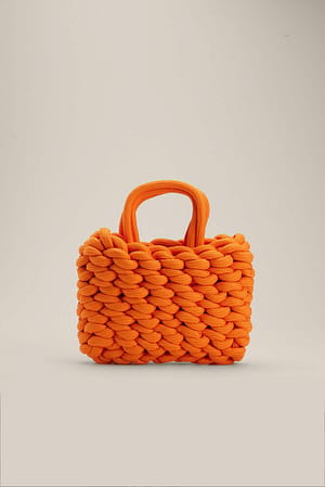 Orange Liten knyttet strandveske