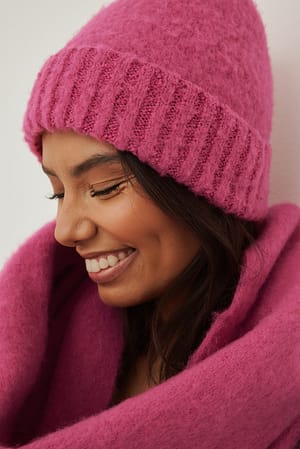 Fuchsia Soft Chunky Beanie