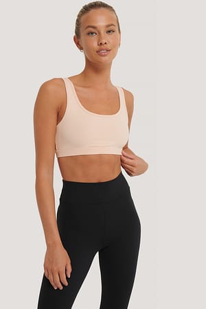 Dusty Light Pink Weiches Crop-Top