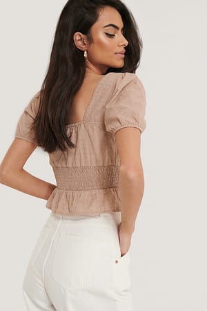 Square Neck Cropped Blouse