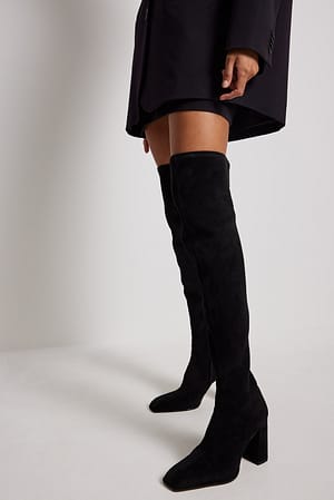 Black Overknee støvler