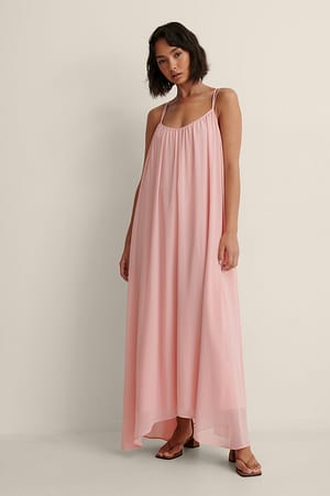 Strap Sheer Maxi Dress