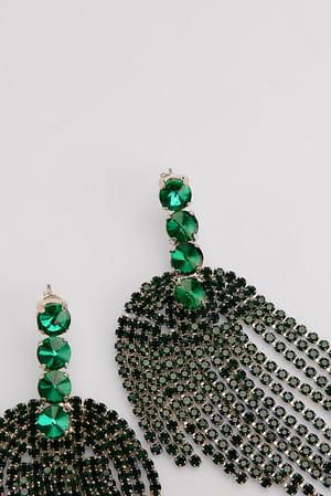Green Strass Earrings