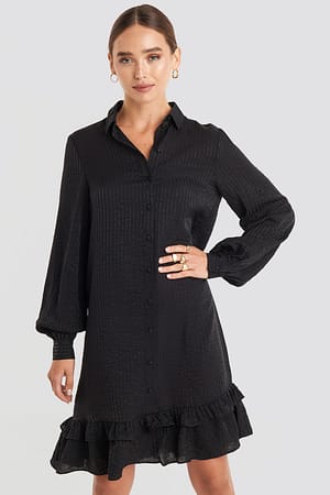 Striped Flounce Mini Dress