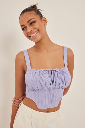 Lilac Haut style corset structuré