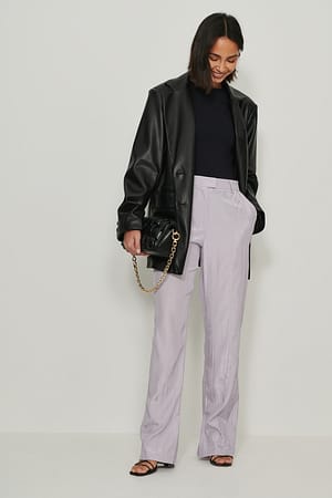 Lilac Holgado pantalón con abertura lateral