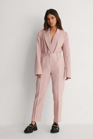 Dusty Pink Bukser Med Struktur