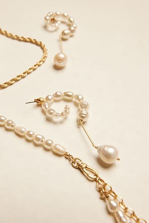 White Perleøreringer