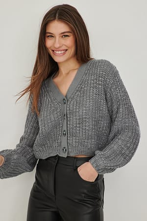 Grey Strikket cardigan