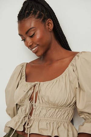 Tie Front Cotton Top