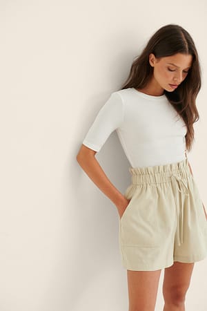 Tie Front Shorts