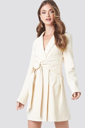 Tied Front Blazer Dress