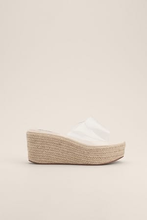 Transparent Transparent Flatform Sandals