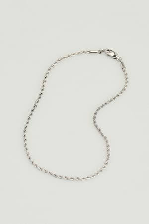 Twisted Chain Silver Plated Anklet
