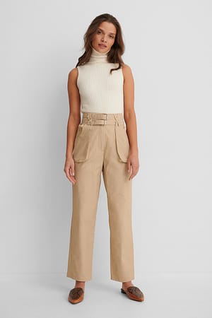 Pantalon Ample Avec Ceinture