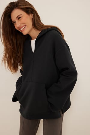 Dark Grey Hoodie surdimensionné