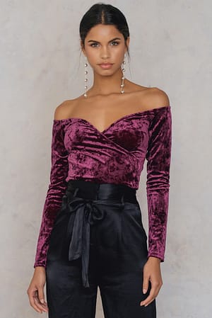 Velvet Off Shoulder Top