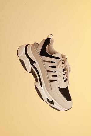 Light Taupe Cunky sneakers med cutouts
