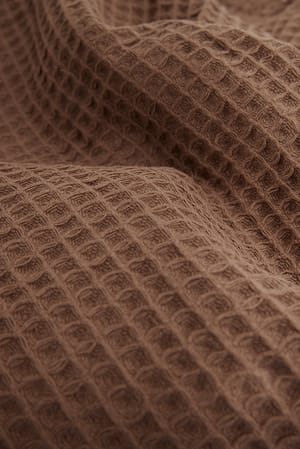 Brown Paquete de 2 toallas Waffle para invitados