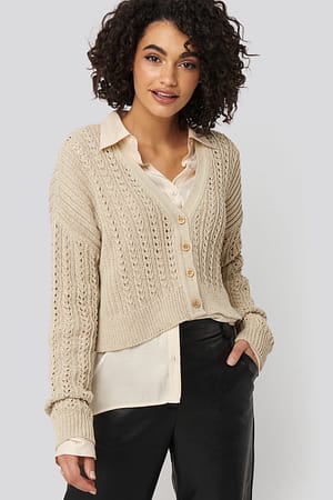 Große Waffelstrickbluse