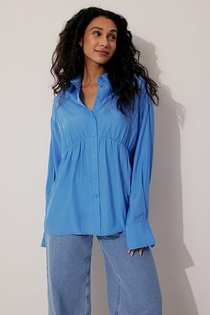 Sky Blue Shirt met detail op de taille