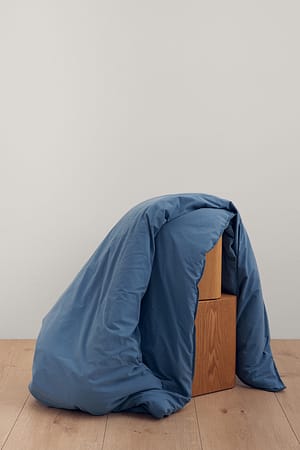 Blue Washed Organic Cotton Bedding Set Single