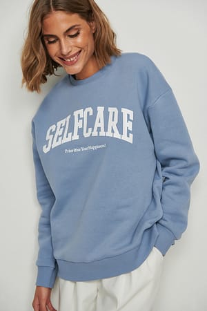 Blue Sweatshirt imprimé