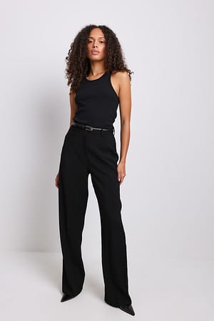 Black Wide Leg Trousers