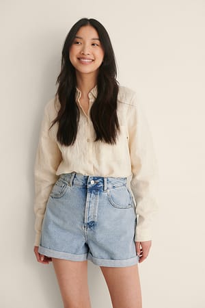 Light Blue Short en jean ample biologique