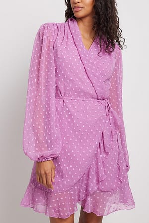 Dark Mauve Vestido mini de tejido plumeti
