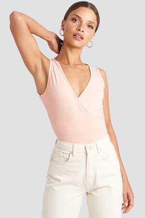 Wrap Sleeveless Crop Top