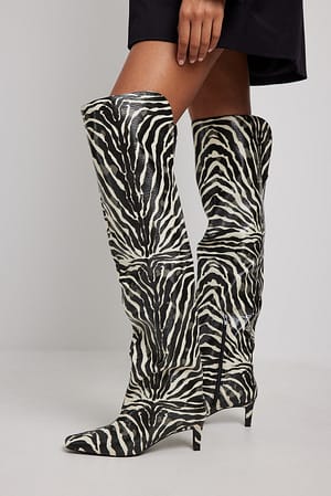Zebra Overknee Boots