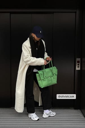 Strong Green Sac en faux daim