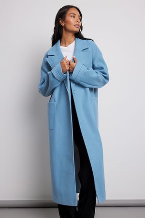 Blue Jas met één knoopsluiting