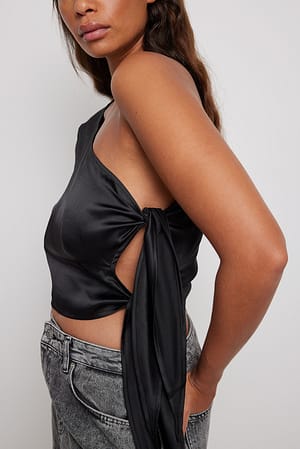 Black Einärmelige Bluse