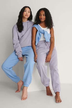 Purple Jogginghose mit gebürstetem Kordelzug
